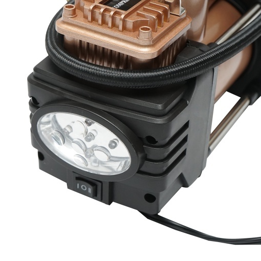 Compresor aer umflat roti 12V 180W, 150PSI, 45l/min, cablu 3m pentru priza bricheta auto Breckner Germany - Img 6