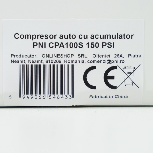 Compresor auto cu acumulator PNI CPA100S 3-150 PSI, 2000mAh 14.8Wh, lanterna LED, 5V 2A - Img 7