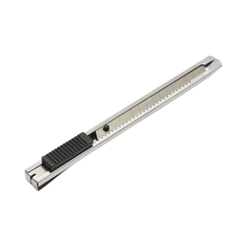 Cutit cutter profesional cu lama otel 9mm SK5, corp otel inoxidabil Crownman - Img 3