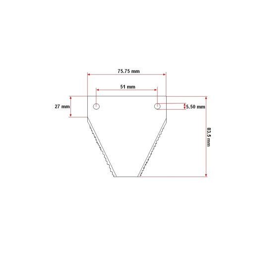 Cutit lama dintata pentru combina tip DIN 80 C12-C14 - Img 3