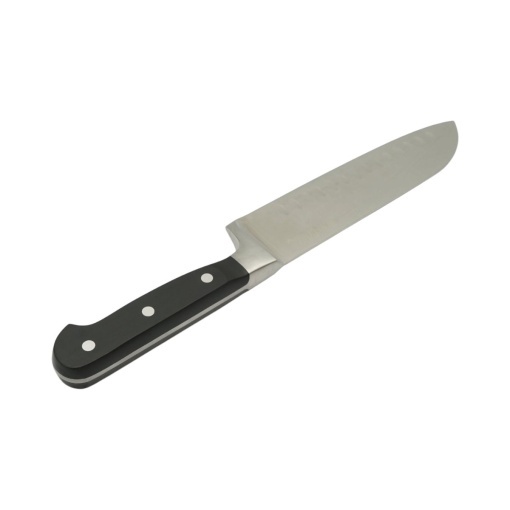 Cutit Santoku profesional 18cm, lama alveolata otel 5Cr15MoV, maner ABS negru Breckner Germany - Img 5