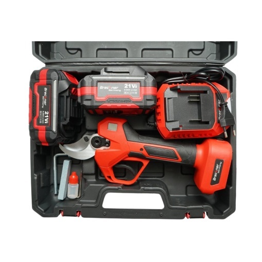 Foarfeca electrica de gradina 500W cu 2 acumulatori 21V, 4Ah Li-Ion, Brushless, afisaj digital, diametru maxim taiere 40mm Breckner Germany - Img 3