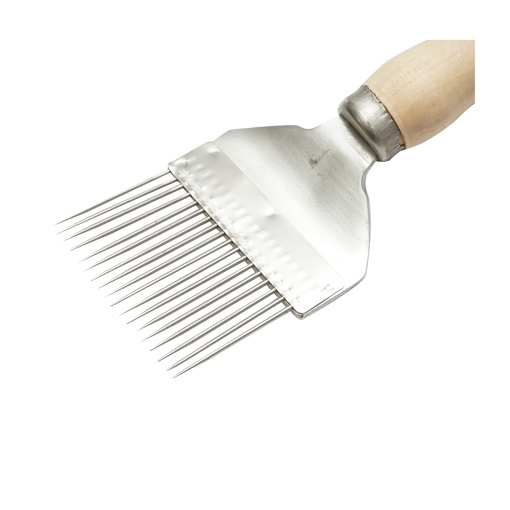 Furculita descapacit din inox cu maner de lemn 215mm - Img 3