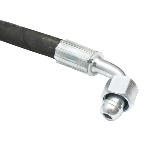 Furtun presiune 3400mm hidraulic 2SN DN10 sertizat cu armaturi 90 grade M20x1,5 si armatura dreapta M20x1,5 - Img 3