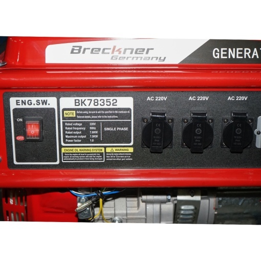 Generator electric 7.5kW/220V, motor pe benzina 17CP, pornire manuala Breckner Germany - Img 7