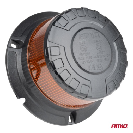 Girofar auto cu efect stroboscopic W28B 12V 24V AMIO - Img 2