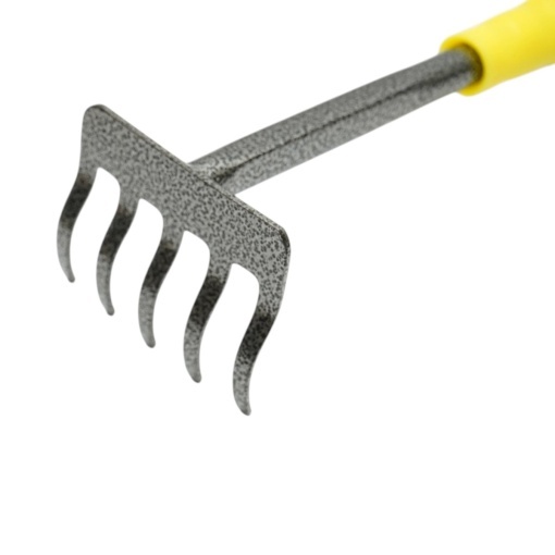 Grebla de gradina cu 5 dinti din otel carbon 85x300mm, maner ergonomic PP Crownman - Img 4