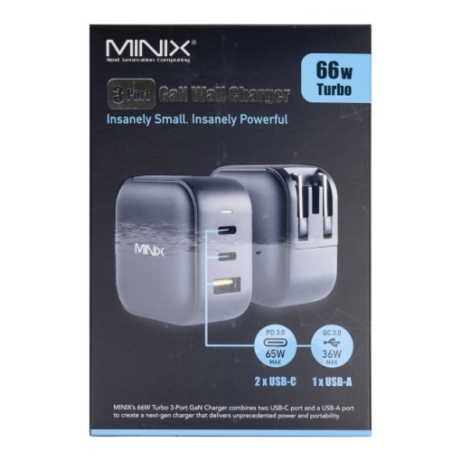 Incarcator Minix NEO P1 cu 3 porturi USB 2 x USB-C 3.0 (Max 65W) 1 x USB-A Quick Charge 3.0 (Max 36W) - Img 7