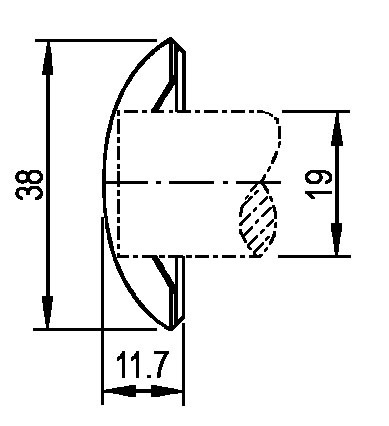 Inchidere bombata tip starlock din INOX, de 19 mm - Img 2