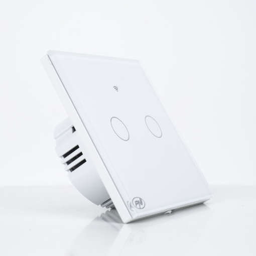 Intrerupator inteligent cu touch PNI SafeHome PT202L WiFi, 10A, control prin aplicatia Tuya Smart, compatibil cu Alexa si Google Assistant - Live Wire, fara nul - Img 3
