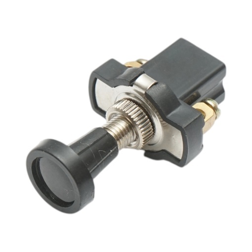 Intrerupator scurt 12V/5A pull switch ON/OFF cu piulita prindere metalica - Img 3