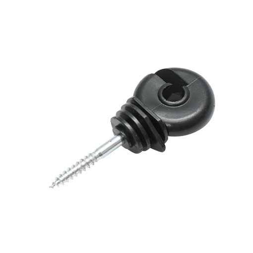 Izolator inelar compact negru fi 5.6mm 87x37mm gard electric Thor - Img 2