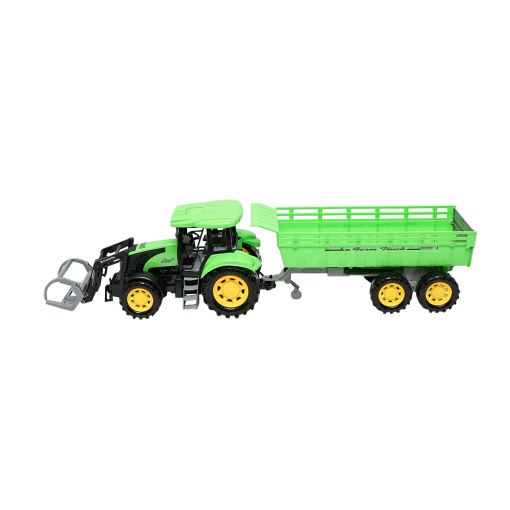 Jucarie tractor cu incarcator frontal si remorca - Img 5