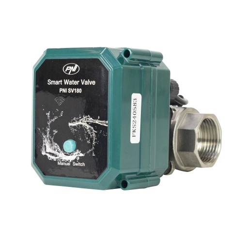 Kit anti-inundatie Valva inteligenta pentru apa PNI SV180 conectivitate Wi-Fi + Detector inundatie inteligent PNI Safe House HS527 - Img 5