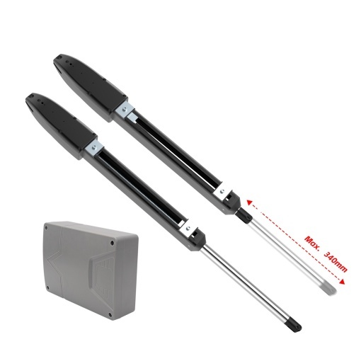 Kit automatizare porti batante PNI MAB340S cu 2 motoare telecomenzi si panou de control lungime poarta 2 x 3m max greutate poarta max 350Kg cu limitator - Img 3