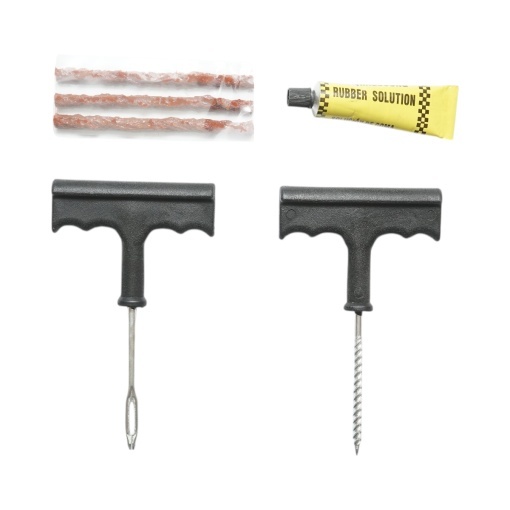 Kit profesional vulcanizare anvelope tubeless la rece cu snur si adeziv (reparat cauciuc) - Img 2