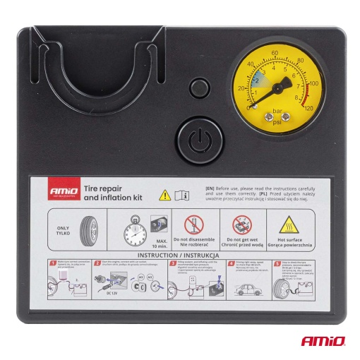 Kit reparatie anvelopa cu compresor 12V Amio - Img 7