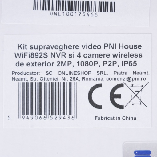 Kit supraveghere video PNI House WiFi892S NVR si 4 camere wireless de exterior 2MP, 1080P, P2P, IP66 - Img 7