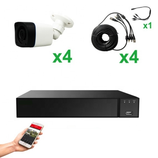 Kit supraveghere video PNI House XVR404 5MP - DVR si 4 camere exterior, cabluri incluse - Img 6