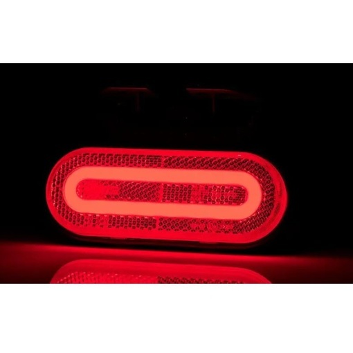 Lampa gabarit 121x47, LED, rosie, Fristom - Img 5