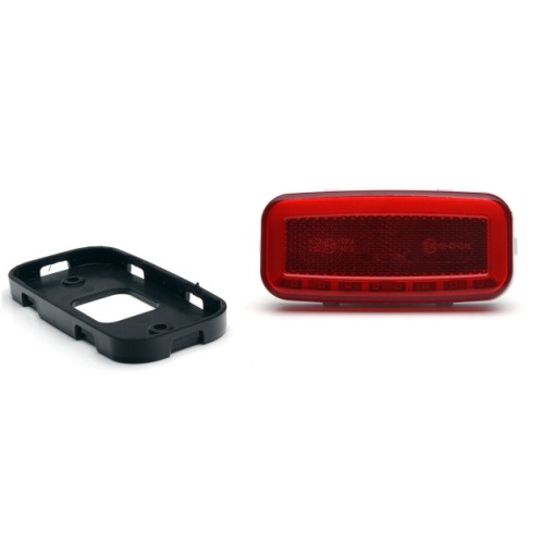Lampa led dreptunghiulara rosie 12x5.5 cm - Img 2