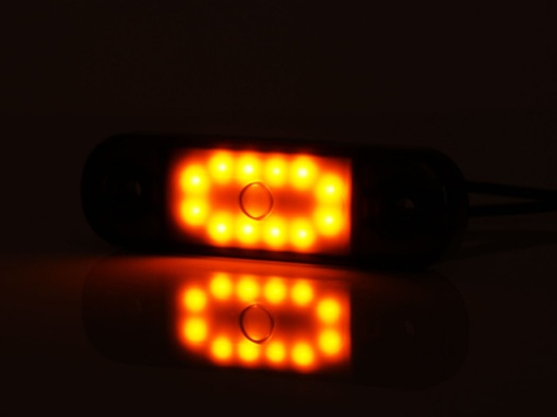 Lampa marcaj BLACK cu lumina portocalie 12 LEDURI 12/24V - Img 7