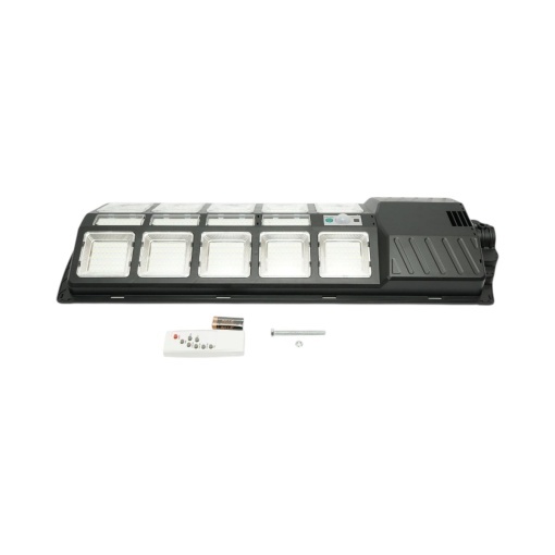 Lampa solara LED iluminat stradal 300W cu panou solar 15W, baterie LiFePO4 12000mAh, senzor miscare, telecomanda, prindere stalp IP67 Breckner Germany - Img 5