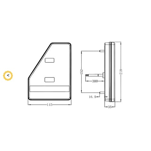 Lampa stop spate stanga LED 12/24V - Img 3