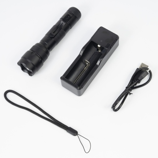 Lanterna PNI Adventure FDW48 cu LED, aluminiu, acumulator 3000 mAh, cu incarcator acumulator inclus, negru - Img 7