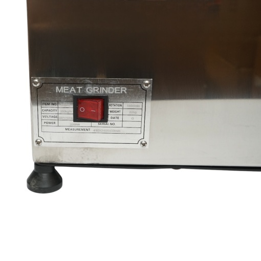 Masina de tocat carne electrica inox 2000W, 220V, capacitate 250 kg/h, adaptor carnati, 1 sita si 1 cutit incluse 410x240x450mm - Img 13