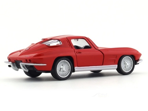 Masina jucarie metalica Chevrolet Corvette 1963 rosu, scara 1:32 - Img 5