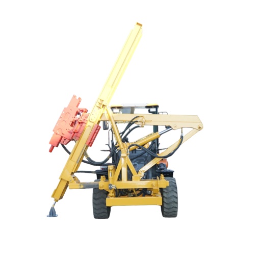 Masina pentru batut si infiletat stalpi, 55 kw hidraulic, cu compresor - Img 3