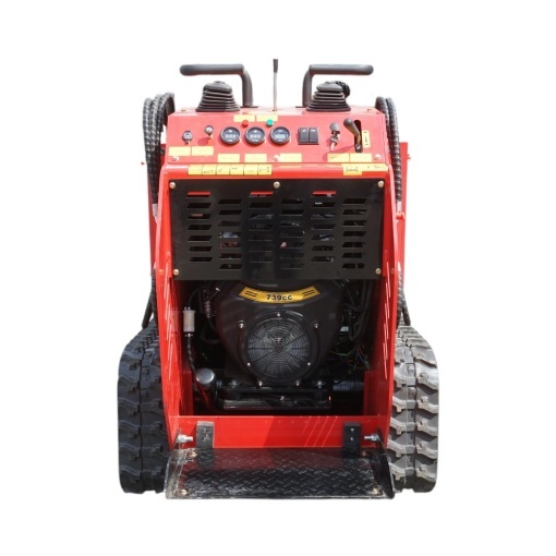 Mini incarcator frontal pe senile, motor benzina 23CP, 739cc, capacitate ridicare 350kg, volum cupa 0.15m3 THOR - Img 4