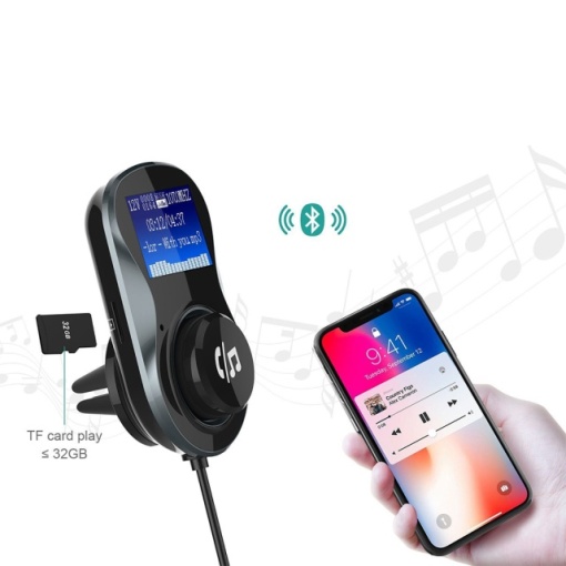Modulator FM PNI Valentine F800 Bluetooth, MP3 player, transmitator FM, slot micro SD, dual USB, QC3.0 - Img 6