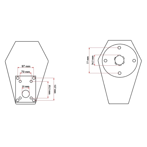 Multiplicator de turatii din aluminiu tata KM7001 profil arbore standard tractoare Z=6 1 3/8 DIN 9611 - Img 9