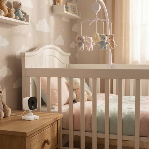 Pachet Video Baby Monitor PNI BM500 ecran 5 inch wireless 2.4 GHz si Sticky Pad Drapel inclus - Img 19