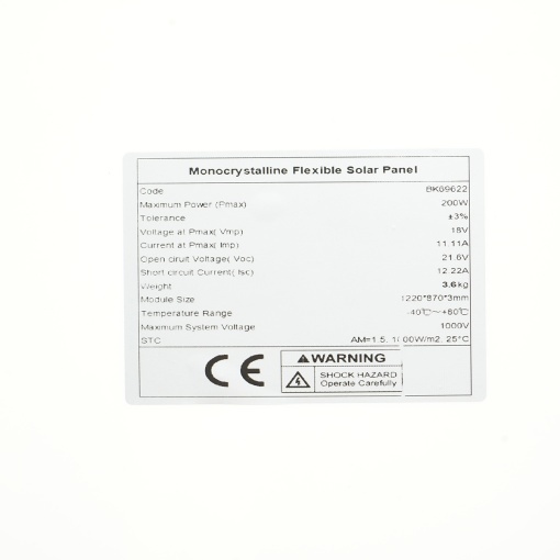 Panou solar 200W flexibil monocristalin portabil 1220x870x3mm - Img 4