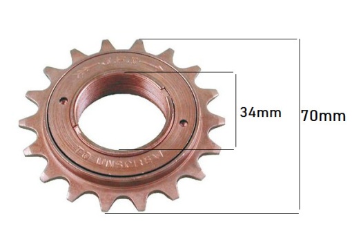 Pinion lant moped Piaggio Ciao (16 dinti) - Img 2