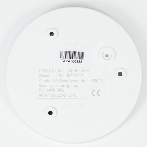 Plafoniera LED PNI D-Light CL2436T Wi-Fi, RGBW, 36W, dimabila, rotunda 41 cm, 3000K-6500K, alimentare 230V, 3600 lm, alb, control din Tuya app - Img 5