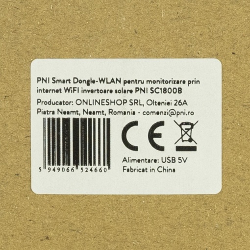 PNI Smart Dongle-WLAN pentru monitorizare prin internet WiFI invertoare solare PNI SC1800B fabricatie 2022