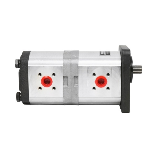 Pompa hidraulica dubla sens pe stanga, debit 22+14cm3 pentru New Holland, Case IH OEM 47129338 - Img 3