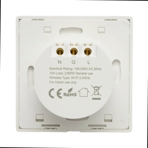 Priza inteligenta smart Wi-Fi alba incastrata 100-240V, 10A, 2200W, rama sticla 86x86x33mm, aplicatie Tuya Smart Life, compatibila Alexa si Google Home - Img 5
