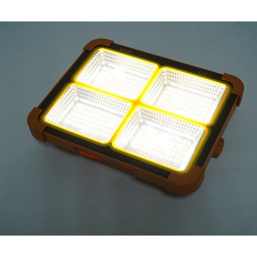 Proiector LED portabil 200W cu panou solar 3W, baterie 12000mAh, 6 moduri de iluminare, magnet, carlig, USB Power Bank Breckner Germany - Img 11