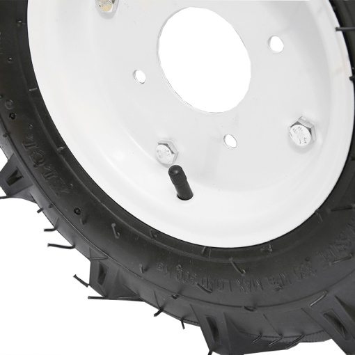 Roata completa 400/8 R1 4PR crampon cu janta alba - Img 4