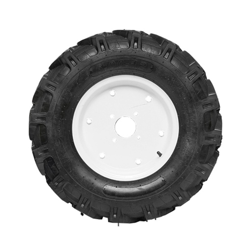 Roata completa 600/12 R1 10PR crampon cu janta alba - Img 2