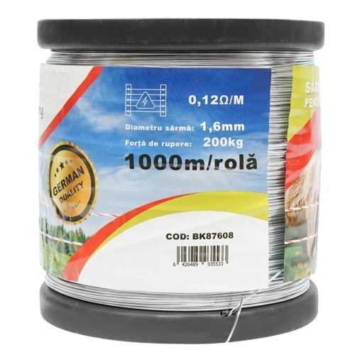 Sarma galvanizata pentru gard electric 1,6mm x 1000m Breckner Germany - Img 3