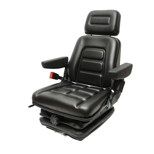 Scaun universal reglabil pentru tractor cu centura de siguranta, cotiere si suspensie mecanica 830x610mm - Img 2