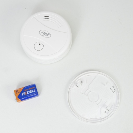 Senzor de fum PNI A024 cu Wi-Fi, control din aplicatia Tuya Smart, alimentare baterie 9V, 85dB, alarma sonora si vizuala, alarma silentioasa - Img 4