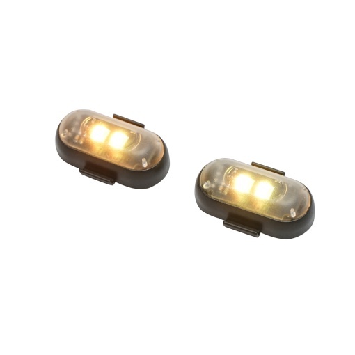 Set 2 lampi LED RGB stroboscopice cu telecomanda, 10 moduri, 8 culori, baterie litiu 110mAh reincarcabila USB-C IP65 - Img 6