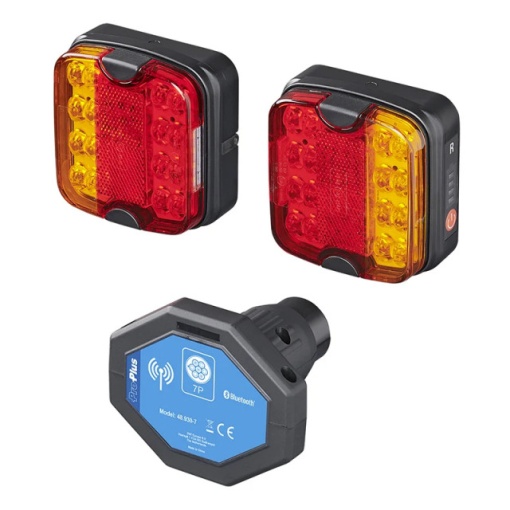 Set 2 lampi pentru remorca LED Wireless cu magnet (Bluetooth) 7-pin